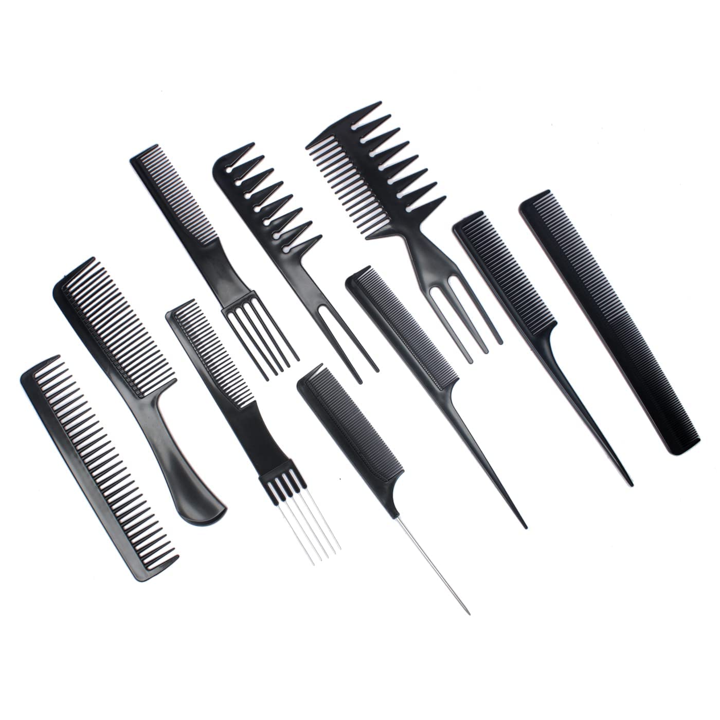 Syga Set Of 10 Professional Hair Cutting & Styling Comb Kit