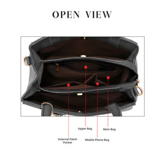 Syga Women's Elegant Handbag Stylish Crossbody Shoulder Bag with Tassel Charm