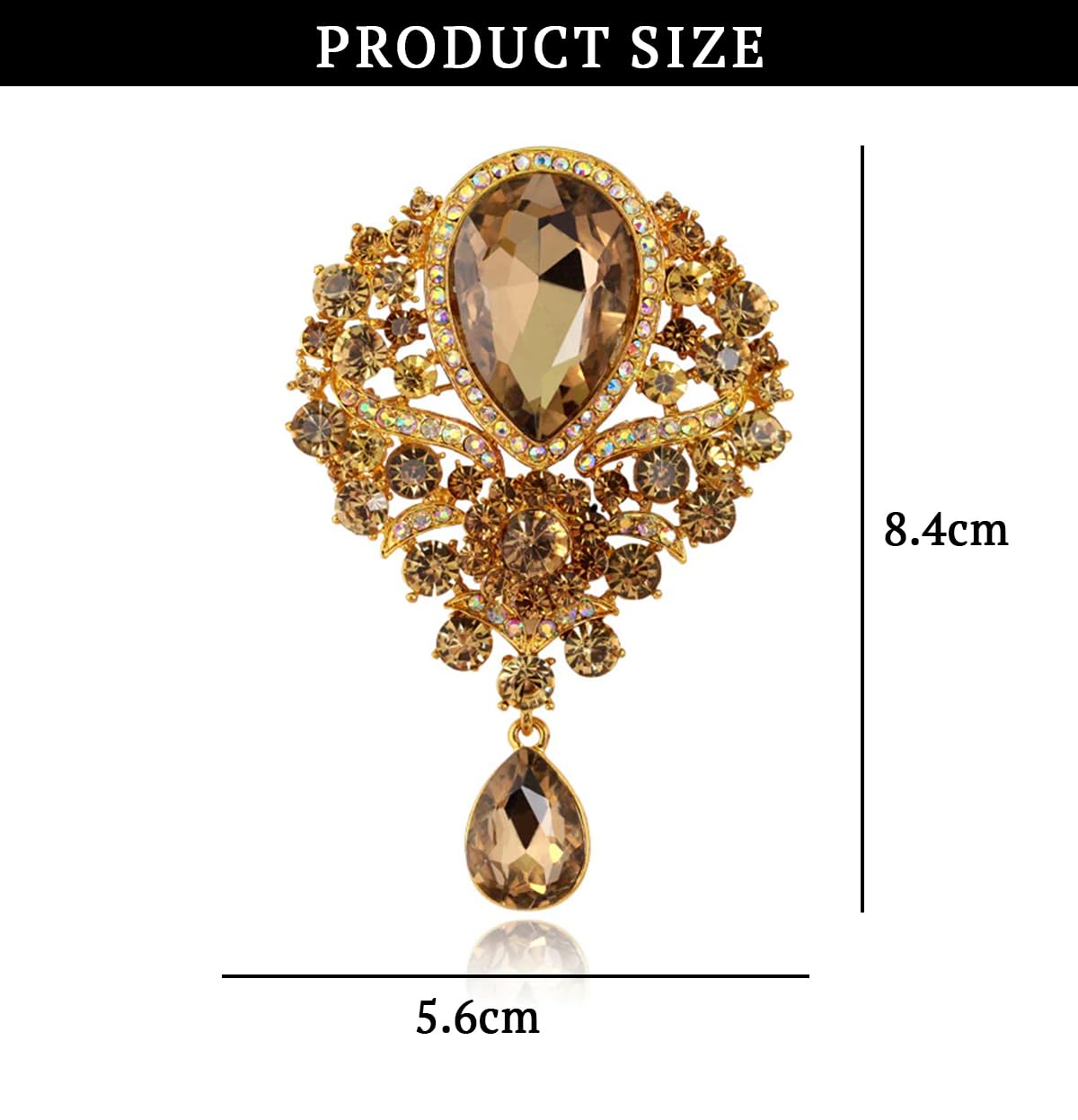 SYGA Brooch Pin Fashion Crystal Rhinestone Jewellery Pin Vintage Clothing Accessories Decoration Champagne Glass Pendant Brooches For Women- S243
