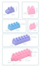 Syga 100 Pcs Toy Building Bricks Educational Game Blocks Kit for Age 3+ Children (Transparent Bag)