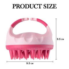 MOMISY Scalp Massager Shampoo Brush, Eco-Friendly Wheat Straw Body With Soft Silicon Bristles, Hair Scalp Scrubber, Scalp Exfoliator | Dandruff Removal (Pink)