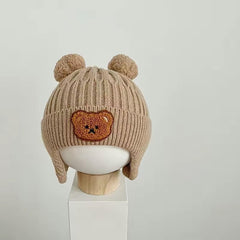 SYGA Winter Warm Ear Protection Knitted Cute Pompom Baby Hat (2-6Year)