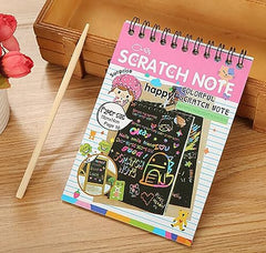 GLUN® Pack of 12 Children's Cartoon Water Magic Painting Book with Water-Based Marker, Different Magical Scenes