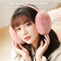 SYGA Winter Earmuffs Fashion Faux Fur Fluffy Soft Warm Earmuffs for 5 to 10 Years Kids for Outdoor Activities, School, Morning Walk- Black
