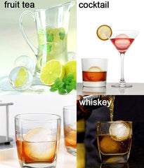 SYGA Round Silicone Sphere Ice Ball Mold Ice Maker Ice Ball Maker Ice Tray Mold Spherical Ice Tray Blue Large