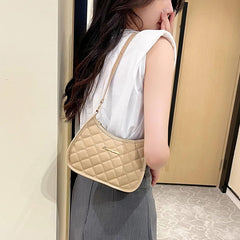 SYGA Women's Embroidered Armpit Handbags Fashion Khaki Versatile Shoulder Bag