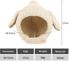 SYGA Wool Unisex-Child Baby Warm Hats Cute Rabbit Ears Style Head Hooded For Winter(1-3 Years, Pink), Free Size