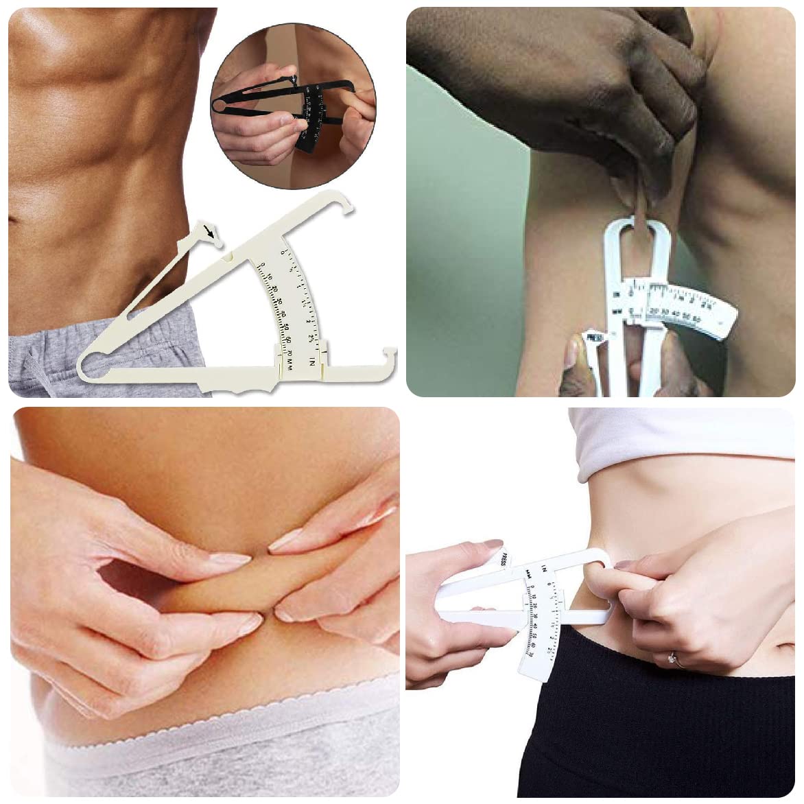 SYGA Body Fat Caliper for Body - Skinfold Calipers for Accurately Measuring BMI Skin Fold Fitness and Weight-Loss