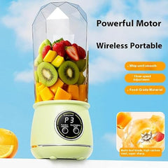 Juicer for Home ^ Lacossi Juicer Mixer Grinder with 1500mAh Battery, 6 Blades 3Gears Fast Blending, 2-Jar Capacity (400ml*2) | 40 Watts Bullet Rechargeable Portable Personal Juicer