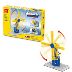 Syga 50 pcs 3 in 1 Structures Plastic Building Windmill, Small Windmill, Catapult (1302)- Multi Color