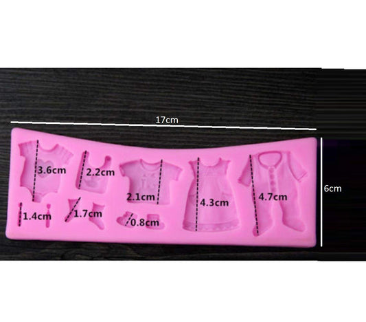 SYGA Baby Clothes Shape Silicone Chocolate Fondant Biscuit Molud Cake Decorating Baking Mould