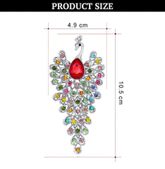 SYGA Brooch Pin Fashion Crystal Rhinestone Jewellery Pin Vintage Clothing Accessories Decoration Peacock Brooches For Men's & Women- S254