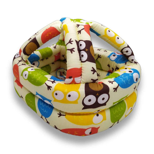 SYGA 1 Piece Infant, Toddler & Baby Child Helmet Head Protector Cushion Bonnet_Owl_White