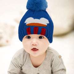 SYGA Unisex Baby Winter Hat Pom Pom Beanie Warm Knit Hats Infant Winter Cap for 1-5 Year Khaki