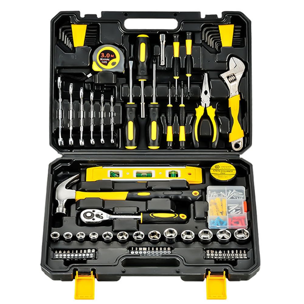 SYGA 108 multi-purpose Hardware tool set combination set household manual woodworking tool box power tool gift