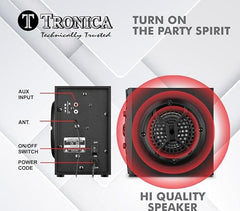 TRONICA Enjoy V2 30W Bluetooth Home Theater Speaker | Wooden Multimedia System for TV, Mobile, Laptop | Supports USB, AUX, FM, Remote & LED Display | Bass Cinematic Sound for Movies, Music & Gaming