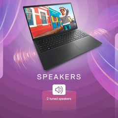 Dell 15, AMD Ryzen 3 7320U Processor (8GB RAM / 512GB SSD/Windows 11 + Office H&S 2024 + M365 / 15.6"(39.62 Cm) FHD Display / 12 Month Mcafee/Black Color/ 1.63 Kg/Thin & Light Laptop