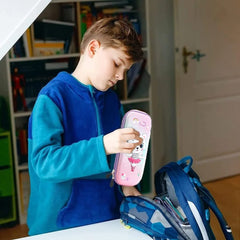 SYGA Large Capacity with Cute Cat Design, Compartment & Zipper Pencil Pouch Combination Lock, Primary School Students Kindergarten Multi-Layer Pencil Pouch for Boys and Girls (Purple)