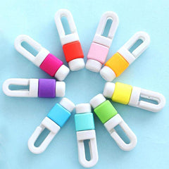 Syga Silicon and Plastic Colourful Headphones Cable Saver Protector (Random Colour) -Set of 5(Multicolor)