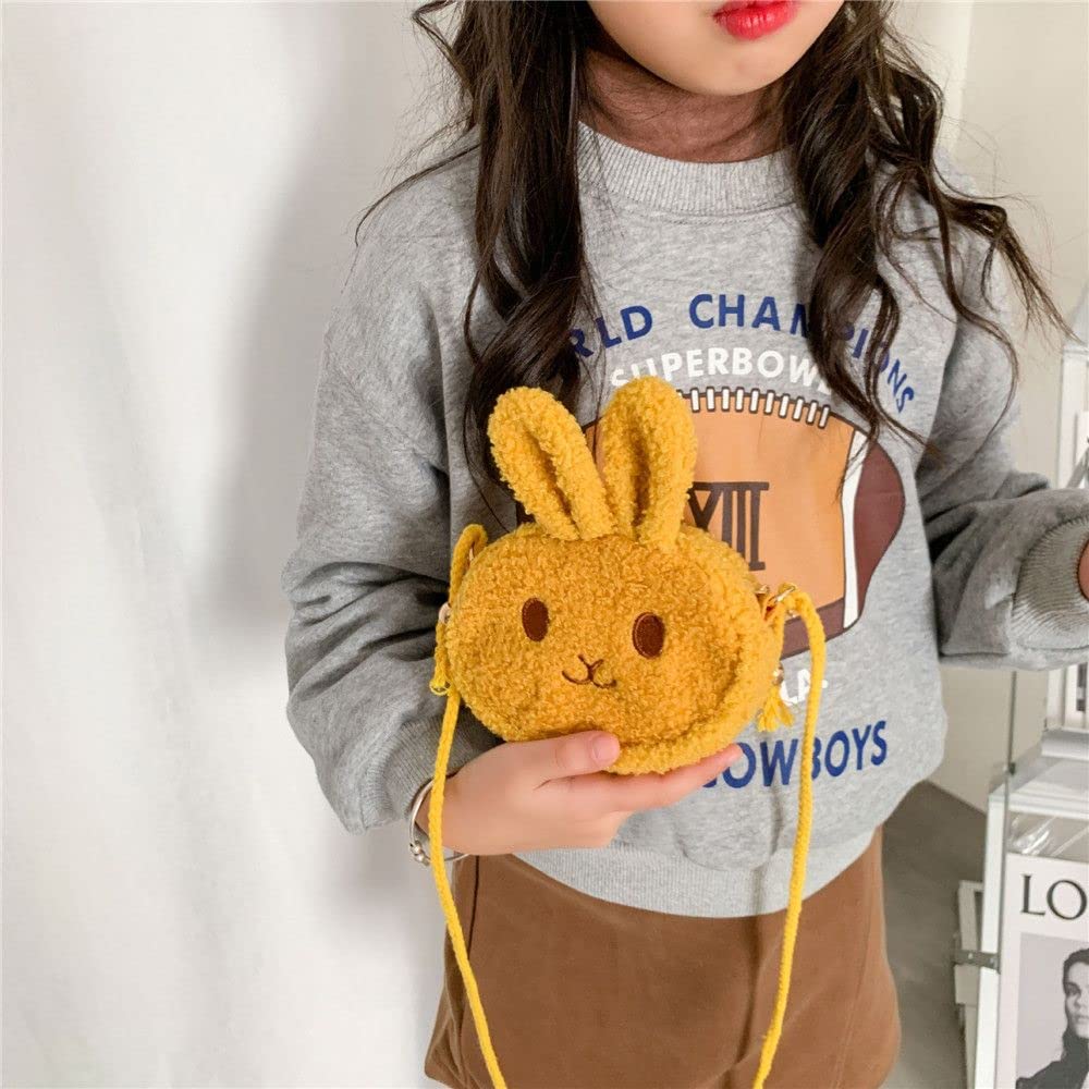 SYGA Children Girls Messenger Bag Coin Purse Small Bunny Rabbit Cat Cartoon Shoulder Bag (Beige (Cat))