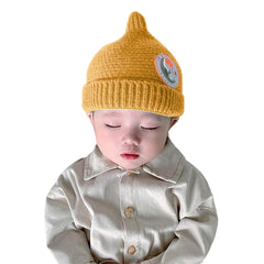 SYGA Baby Winter hat Baby Woolen Knitted Unisex Hat -Yellow (6-18 Month)