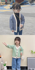 MOMISY Cotton Blend Baby Boy & Girls Sweater Jacket Front Open Cardigan (1 to 2 Years, Light Green)