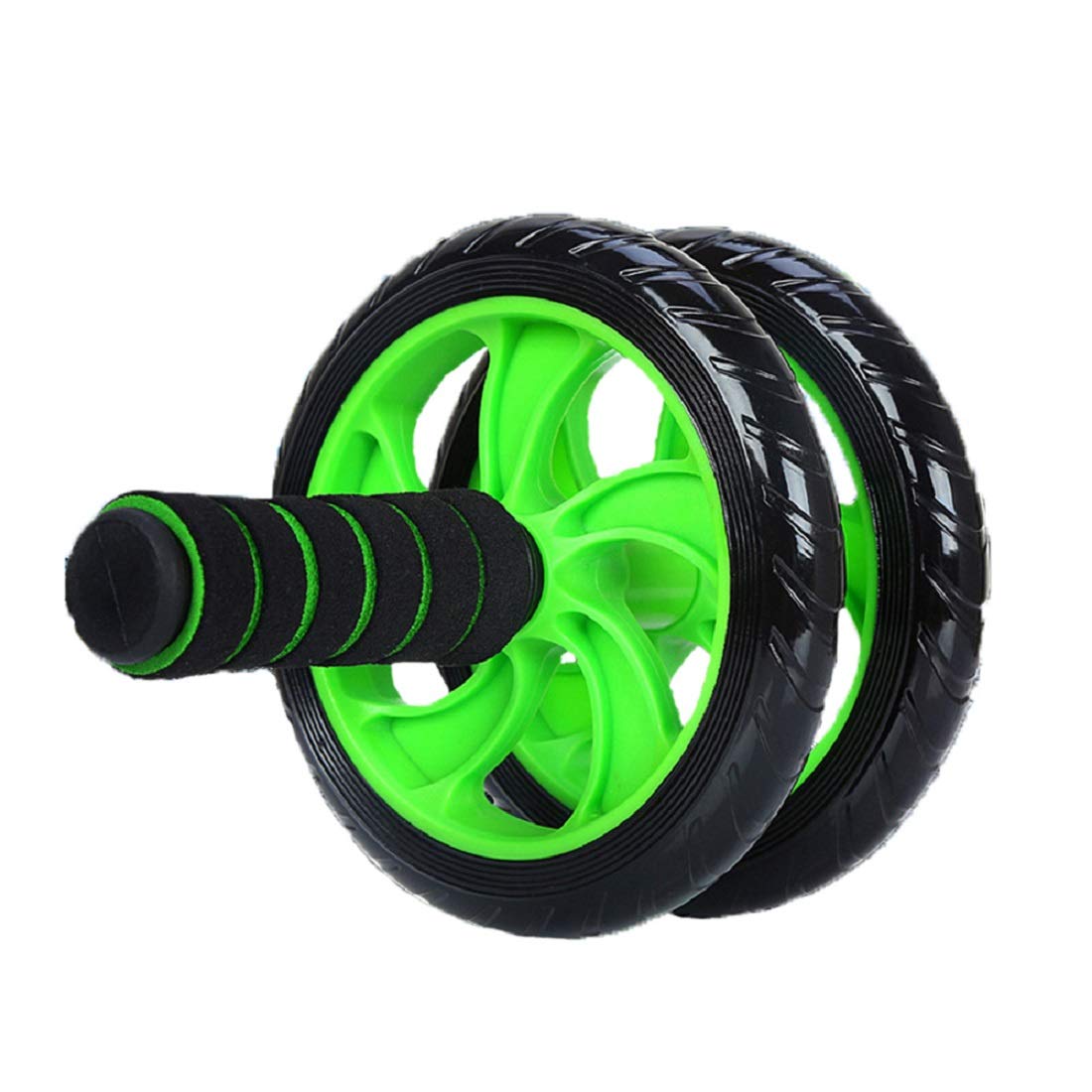 SYGA Dual Wheel Fitness Equipment-Perfect for Abdominal Strengthening and Toning-Fitness(Green)
