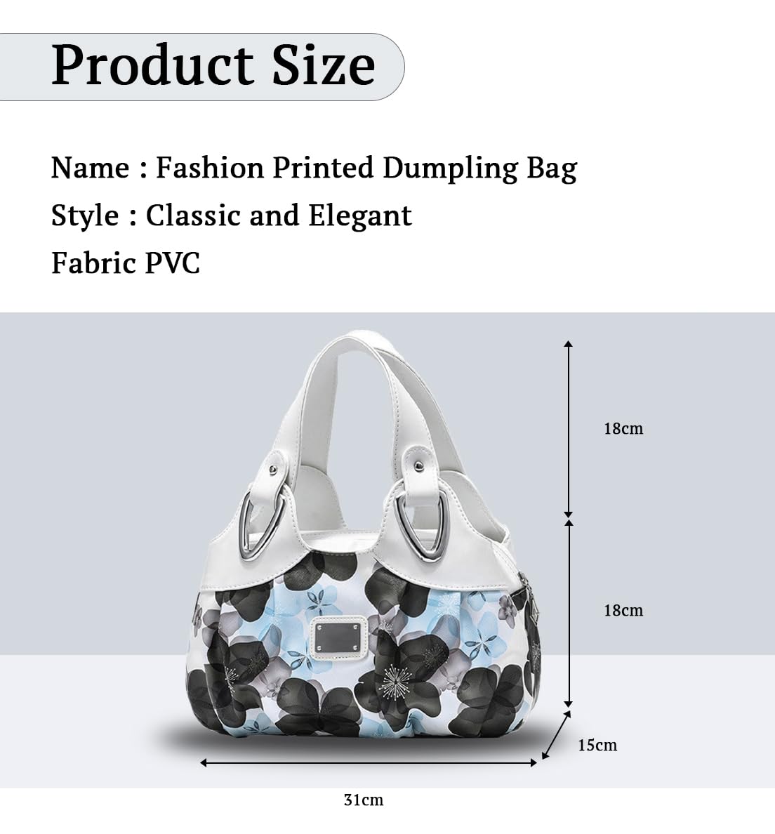 SYGA Women's Printed PU Leather Hobo Bag, Multiple Colors and Patterns, Crossbody Shoulder(WHITE FANTASY BLUE FLOWER)