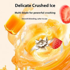 Juicer for Home ^ Lacossi Juicer Mixer Grinder with 1500mAh Battery, 6 Blades 3Gears Fast Blending, 2-Jar Capacity (400ml*2) | 40 Watts Bullet Rechargeable Portable Personal Juicer