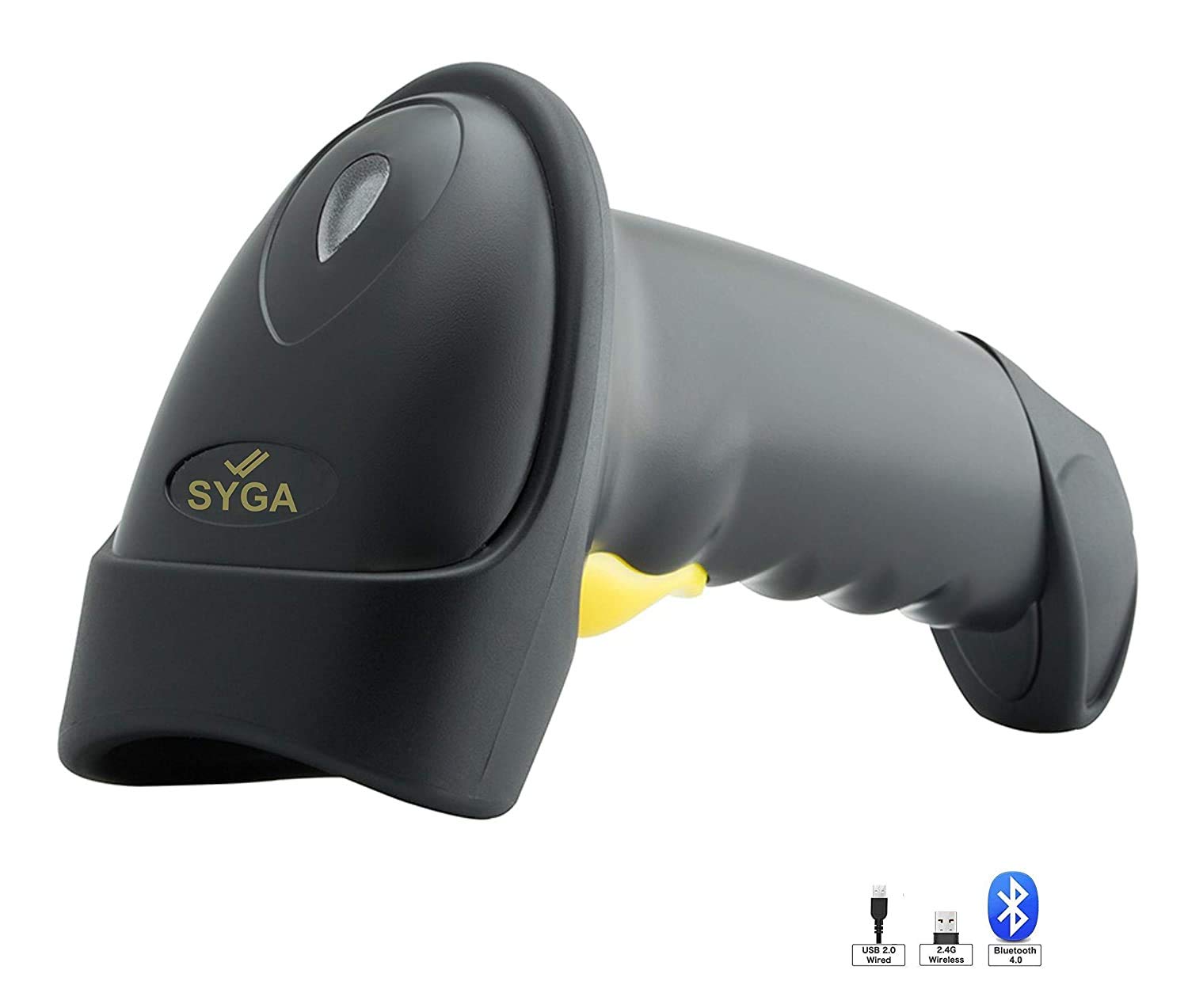 SYGA Wireless + Blutooth Dual Mode 2D Barcode Scanner