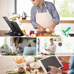 SYGA Reading Bookshelf Metal Mini Book Stand,Book Holder, Adjustable Cookbook,Documents Holder, Portable Bookstand for Music Books, Textbook, Recipe,Tablet, Ipad(Black)