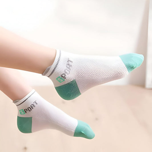 MOMISY 5 Pairs Girl Boys Tube Socks Toddlers Infant Solid Color Boat Spring and Autumn Socks Stretch Baby kids Sock (IN, Age, 3 Years, 5 Years, Sports)