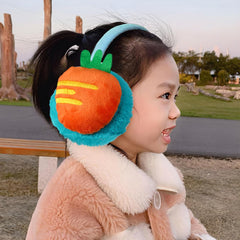 SYGA Winter Fashion Cute Plush Earmuffs Pineapple Cartoon Design Suitable For 10 Years Above