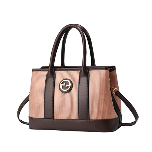 SYGA Women's Handbag | Tote Bag with Dual Tone Ribbed Texture | Elegant Shoulder Bag for Office & Casual Use