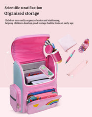 SYGA Kids, Lightweight Schoolbag, Breathable, waterproof, Cute Unicorn Design Backpack for Primary School Student (Pink)
