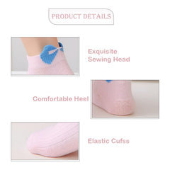 MOMISY 5 Pairs Baby Girl Boys Tube Socks Toddlers Infant Solid Color Boat Spring and Autumn Socks Stretch Baby Sock - Multicolor (IN, Age, 9 Years, 12 Years, Bow)