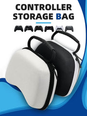 SYGA Game Controller Storage Remote Case for PS5, Carrying Travel Protective Case for Play Station 5 Protective case (PS5 White) [Video Game]
