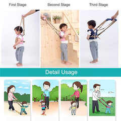 SYGA Handheld Baby Walker with Harness, Adjustable Walking Assistant Helper for Infant Child (Age 6 Months to 24 Months),Stand Up and Learn Walking, Sky Blue
