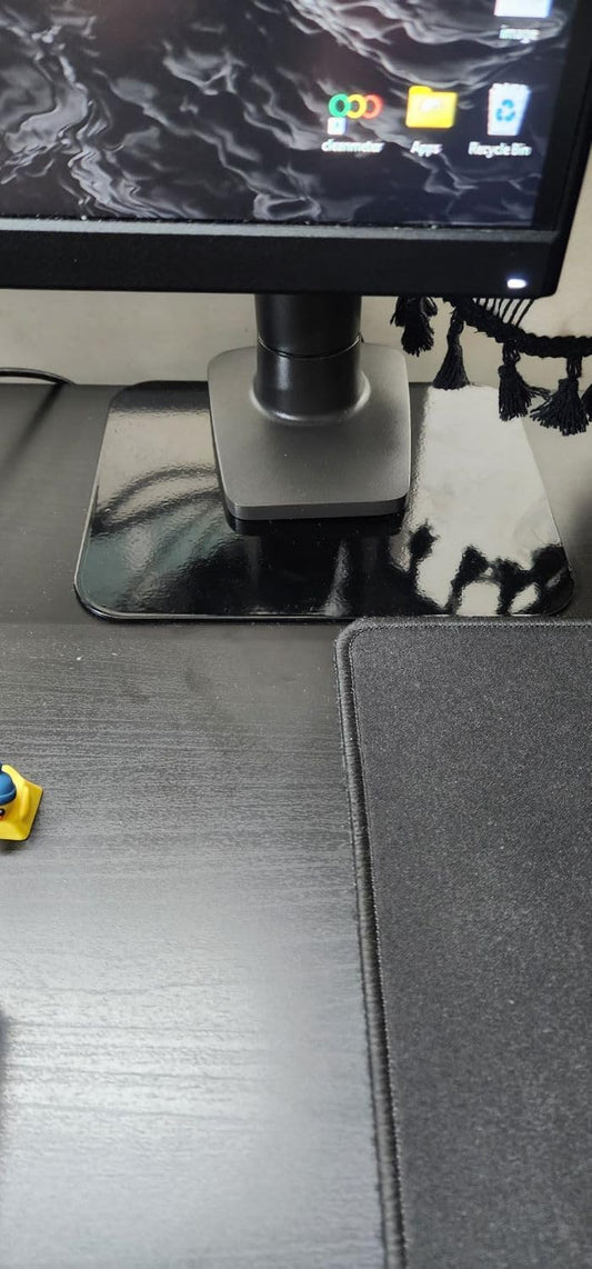 Exito- Monitor Mount Reinforcement Plate for Thin, Glass, and Other Fragile Table Tops, with Most Monitor Bracket Grommet C Clamp Installation, Black.