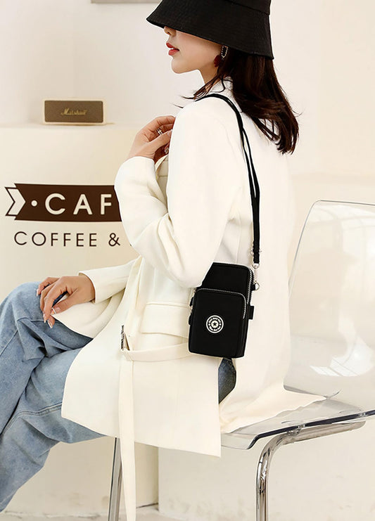 SYGA Cross-Body Mobile Phone Bag Women's Cross-Body Red Fabric Mobile Phone Bag Hanging Neck Sports Arm Bag Vertical Wrist Coin Purse