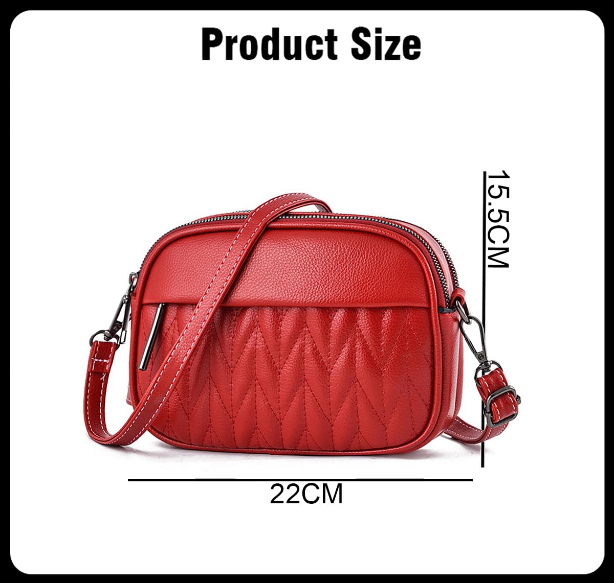SYGA Women Small Bag Cross-Border Foreign Diamond Shoulder Bag(Red)