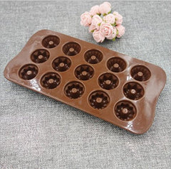 SYGA Silicone Sunflowers & Jelly Shape Chocolate Jelly Candy Mold, Cake Baking Mold, 15-Cavity Bakeware Mould, Brown