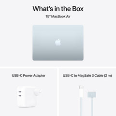 Apple 2025 MacBook Air (15-inch, Apple M4 chip with 10-core CPU and 10-core GPU, 16GB Unified Memory, 256GB) - Sky Blue