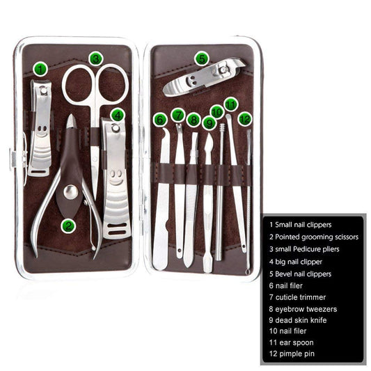 SYGA Stainless Steel Nail Clipper Professional Grooming Kit for Men and Women (Golden)
