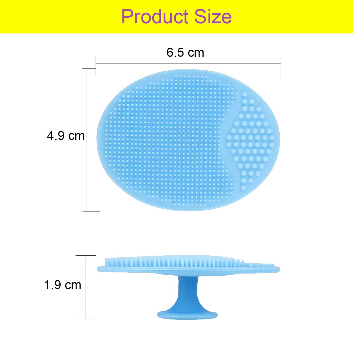 SYGA 2 Pieces Facial Cleansing Pads, Soft Silicone Face Scrubbers Exfoliators Face Blackhead Removing Massage Tool(Assorted Color)