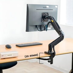 SYGA NB F80 Gas Spring Monitor Mount, 17-30 Inch Screen, Heavy Duty Single Arm Desktop Stand, 2-9kg Load Capacity
