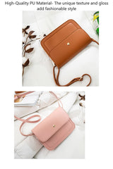 MOMISY Sling Bag with Adjustable Long Strap for Women Girls Crossbody Purse - Brown