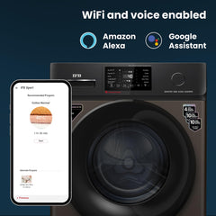 IFB 8 Kg 5 Star, DeepClean® Technology, AI Powered, WiFi, Fully Automatic Front Load Washing Machine (SENATOR MBN 8012 CMS, PowerSteam®, 9 Swirl, Steam Refresh, Inbuilt Heater, Eco Inverter, Mocha)
