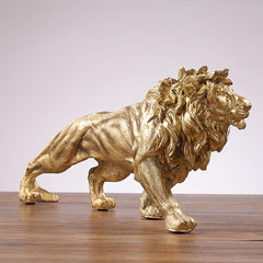 SYGA Atmospheric Lion Resin Ornaments Home Office Wine Cabinet Bookcase TV Cabinet Model Room Decoration