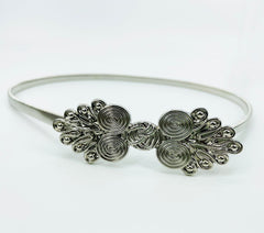 SYGA Women Metal Chain Angle Wings Buckle Stretchy Skinny Belt, Gold(Fits Waist Size 26-36)